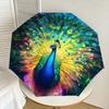1pc Colorful Peacock Feather Artwork Umbrella with Plastic Handle,Suitable for All Seasons Home Travel Outdoor UmbrellaDD1240