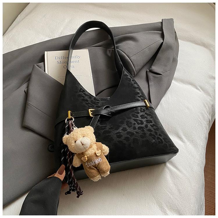 

Сумка-ведро, Повседневная одноплечевая подмышечная булочка, Сумка для мамы, Ретро сумка-тоут With pendant чёрный