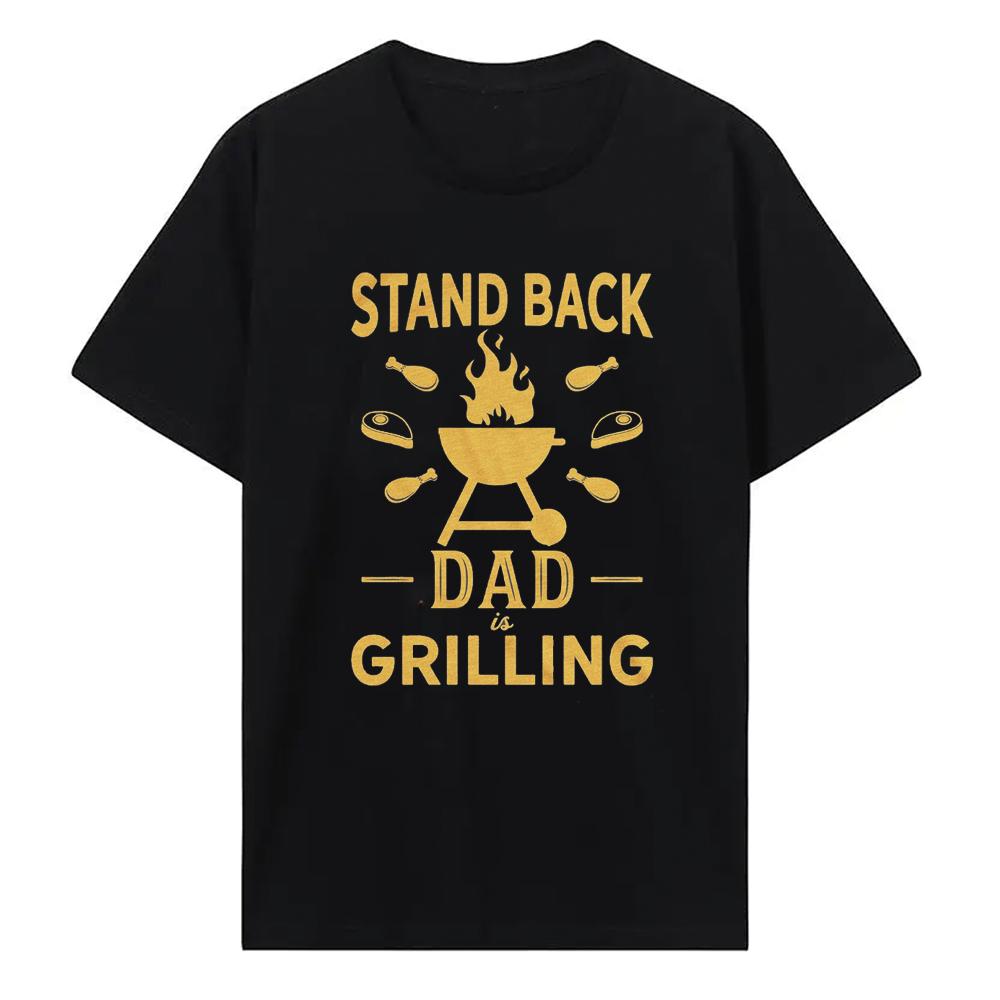 Crazy Dog Dad Fishing Shirts Funny Father's Day Reel Cool Dad Papa Grandpa T-Shirt 100% Cotton Short Sleeve Tops Tees