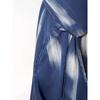 2024 Summer Tie-Dye Fringed Hem Tie-Waist Long Skirt for Women