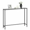 Slim Black Glass Console