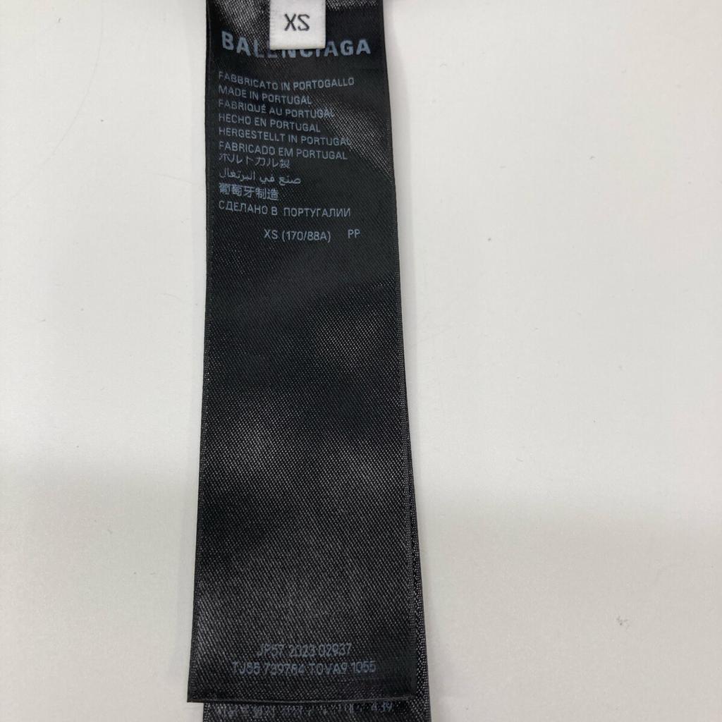 Balenciaga 739764 Tape Logo Crushed Oversized T-Shirt Tops XS grayUsed