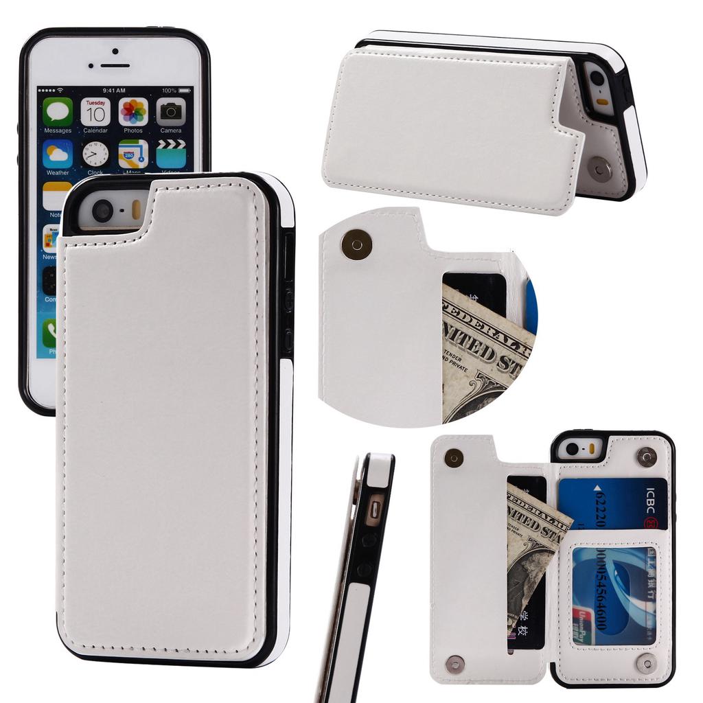 Simple PU Leather Business Flip Phone Case for iPhone 7plus XR 7plus