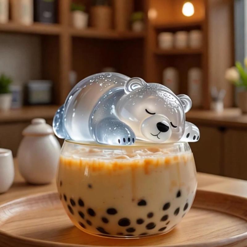Niedlicher Bär Milch-Gelee-Form Pudding Silikonform Gelee-Schüssel Kuchen Weiß Kalt Eis Pulverform Kuchen Küchen Dekorationszubehör