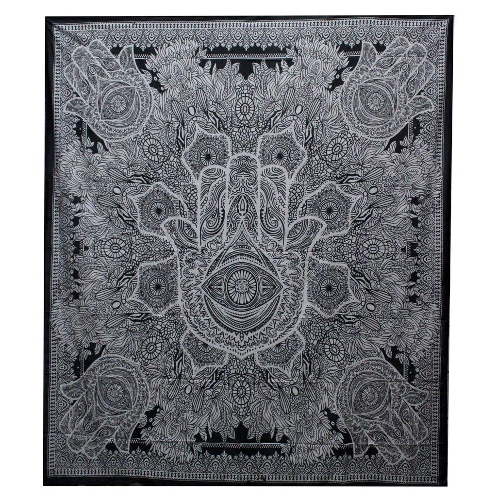 Bedspread and Wall Hanging - Double Cotton Hamsa