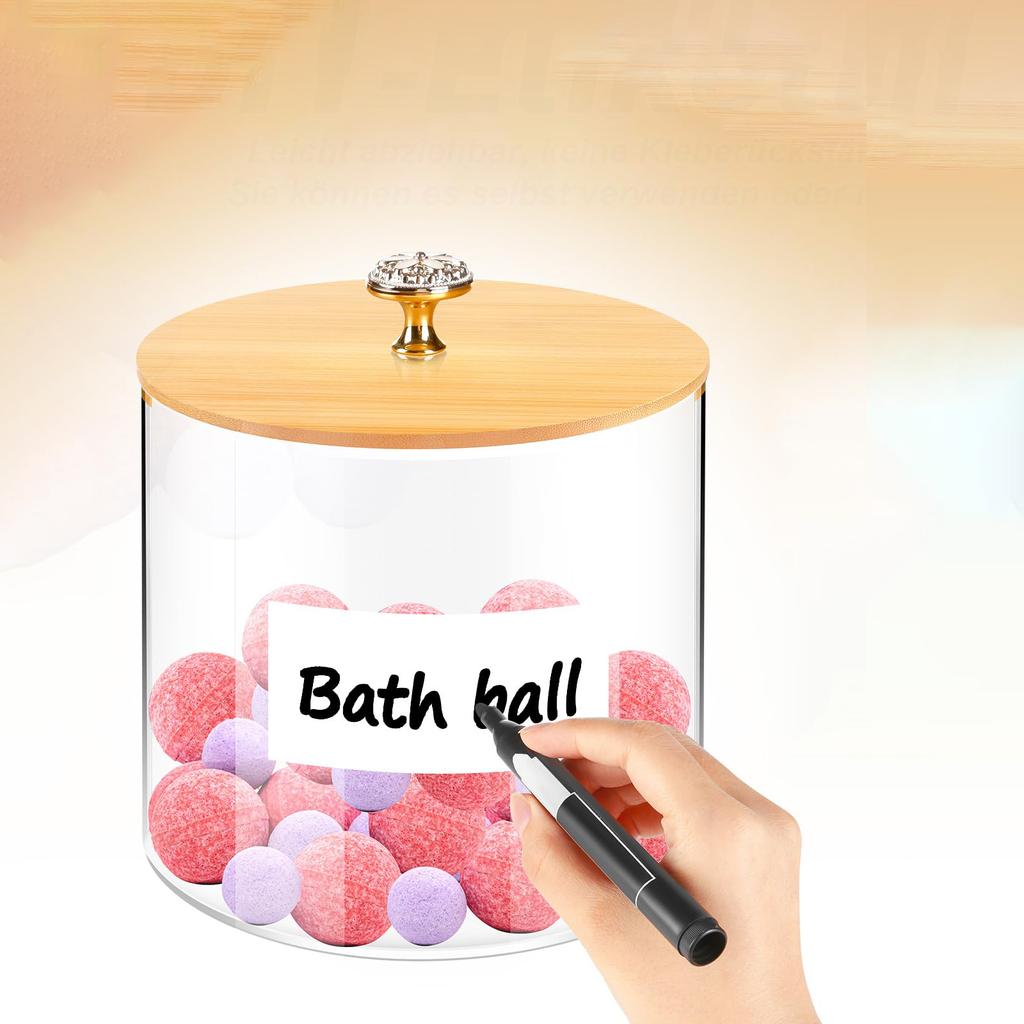 2 Pack Laundry Pods Detergent Container for Laundry Room Organization and Storage Plastic Storage Jars with Bamboo Lids