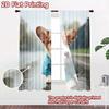 2D flat printing 2pcs Curtains Cute Corgi Dog Raincoat Digital Printed Polyester Drapes Family Party for living room decor for