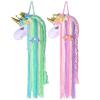 Colorful Unicorn Storage Hanging Rack INS Style Wind Chimes Girls Room Headwear Hair Clip Hairband Organizer Multiuse Home Decor