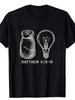 Men's Christian Bible Verse Matthew 5 13-16 Salt & Light T-Shirt 100% Cotton Comfort Fit Moisture-Wi