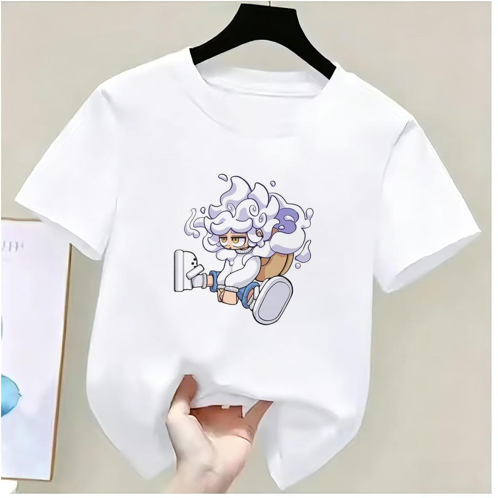 Summer New Arrival One Piece Pattern Tshirt unisex anime print casual shortsleeved fashionable streetwear top Y2K style