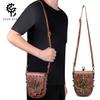 Medieval Retro Pu Heavy Industry Dumpling Bag Niche Women'S Shoulder Oblique Span Mobile Phone Change Bag