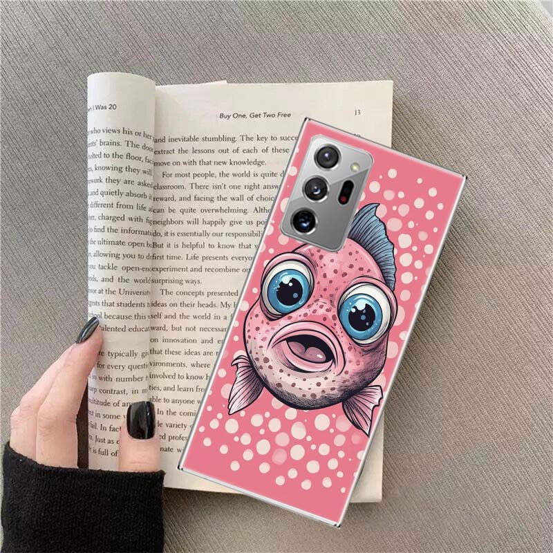 Pop Art Drawing Ideas Fish Phone Case For Samsung Galaxy S25 Edge S24 S23 FE S22 S26 Ultra S21 S20 S10 Plus Capa Soft