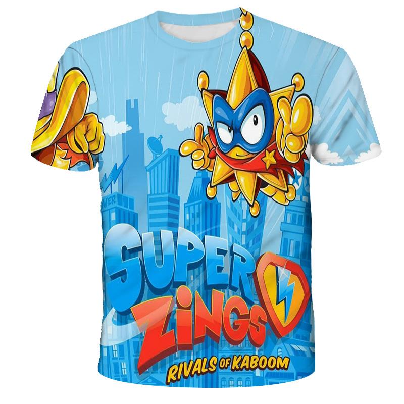 3D Super Zings T Shirt Kids Toddler Anime Game Streetwear Short Sleeve Children's T-Shirt Superzings Tshirt Children Cloth Tops