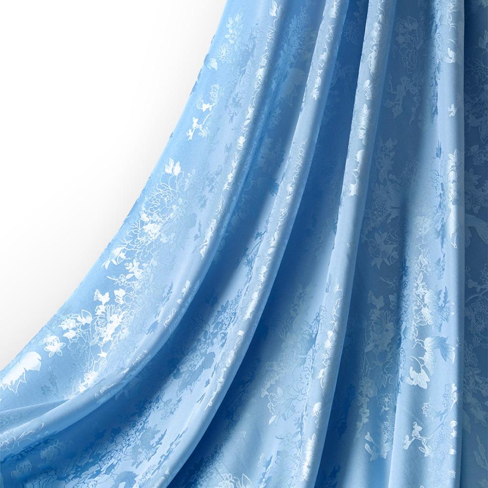 100X150cm Peony Brocade Jacquard Fabric Soft Silky Floral Damask Fabric Qipao Dress Lining Sewing Material Hanfu Costume Design