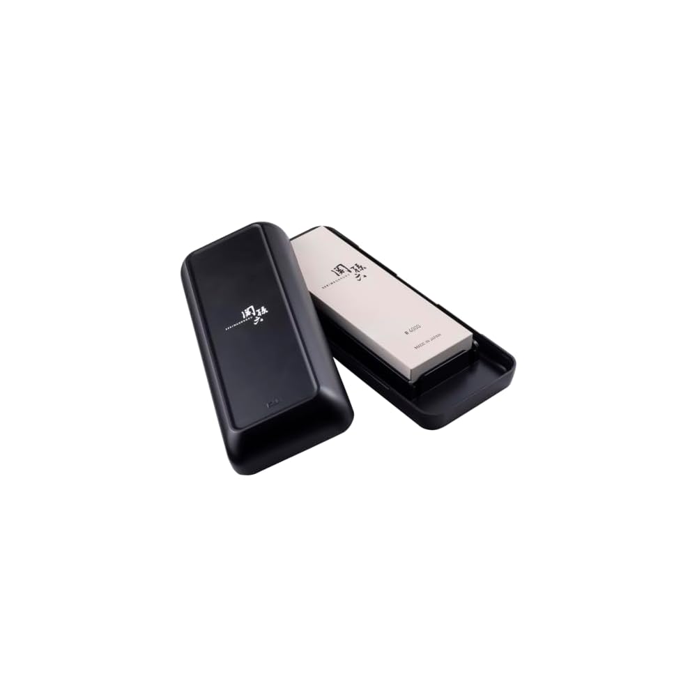 Kai Corporation Seki Magoroku Finishing Sharpening Stone, Knife Sharpener, 4000 Grit, with Storage
