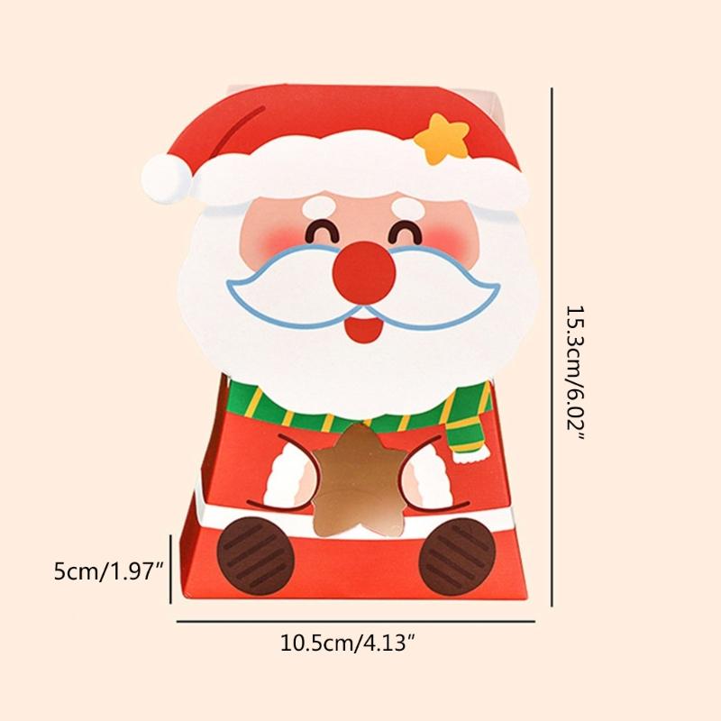 Festive Christmas Gift Boxes 10pcs Chocolate Candy Packaging Bags for Home Decor