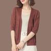 Summer Ladies Knitting Cardigan Jacket Women Short Thin Female Shawl Noble Ice Silk Knitting Shirt Sun Protection Clothing