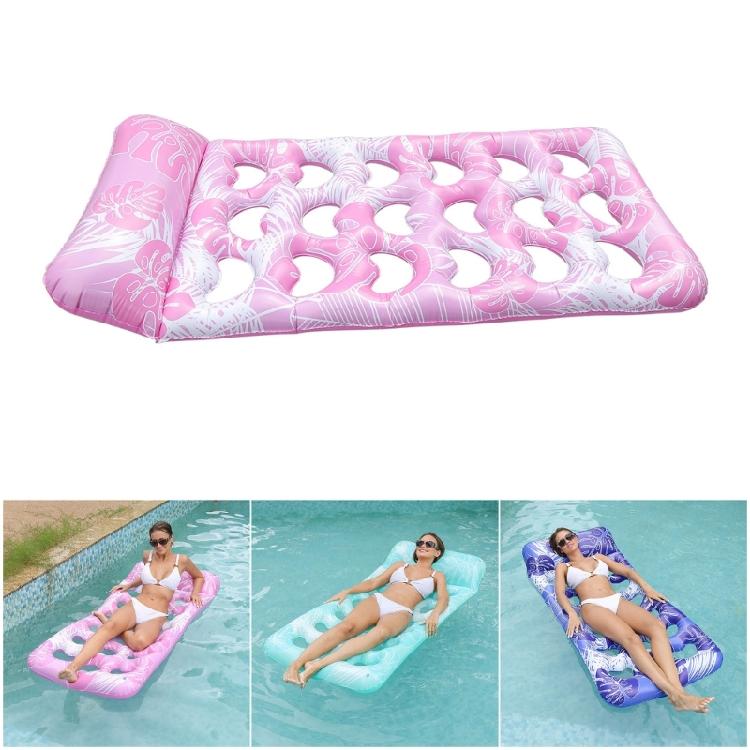 Pool Air Mattress Wide Leaf Floating Pad For Adults Robust PVC Construction Quick Dry Water Mat