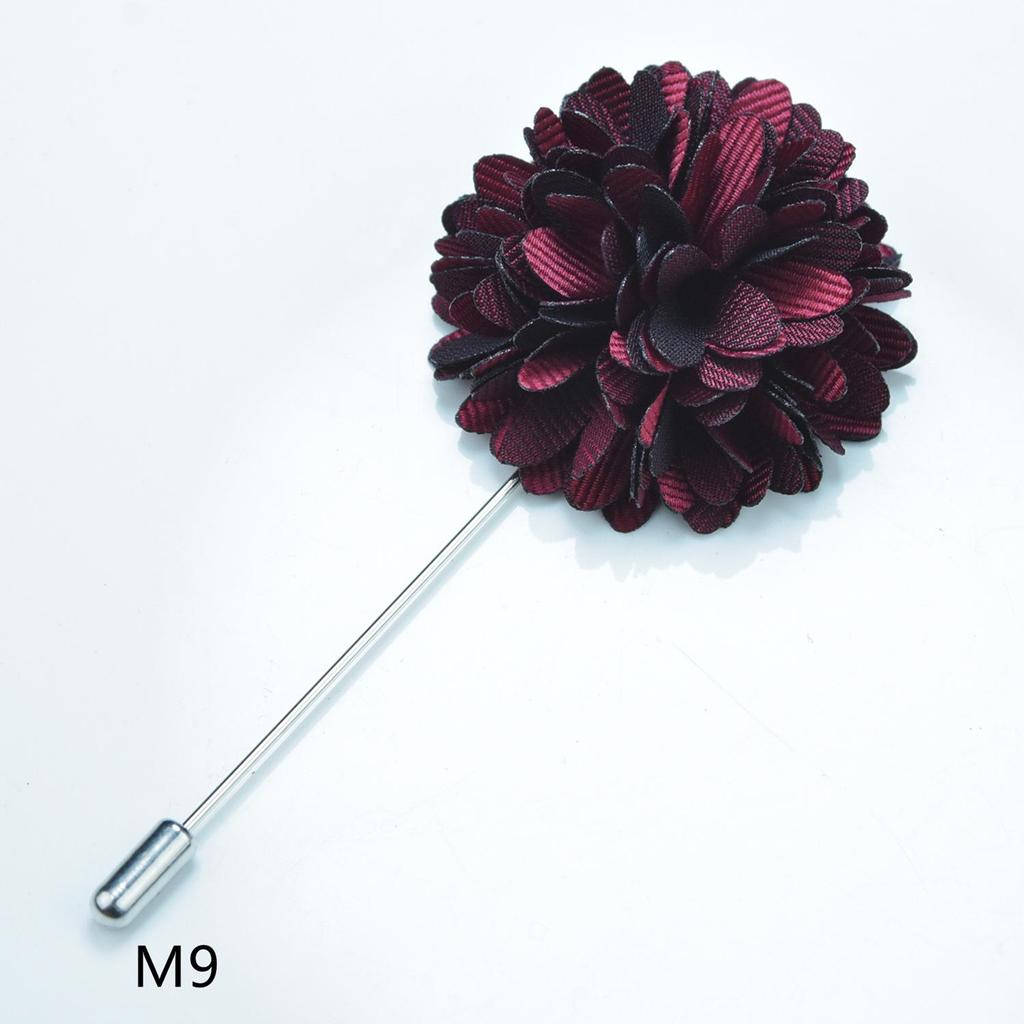 Handmade Floral Blue Corsage Brooch for Men & Women