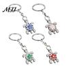 Alloy Key Ring Rhinestone Flower Turtle Keychain, Luxury Car Holder Ring, Keychain Pendant for Backpacks Handbag Decoration