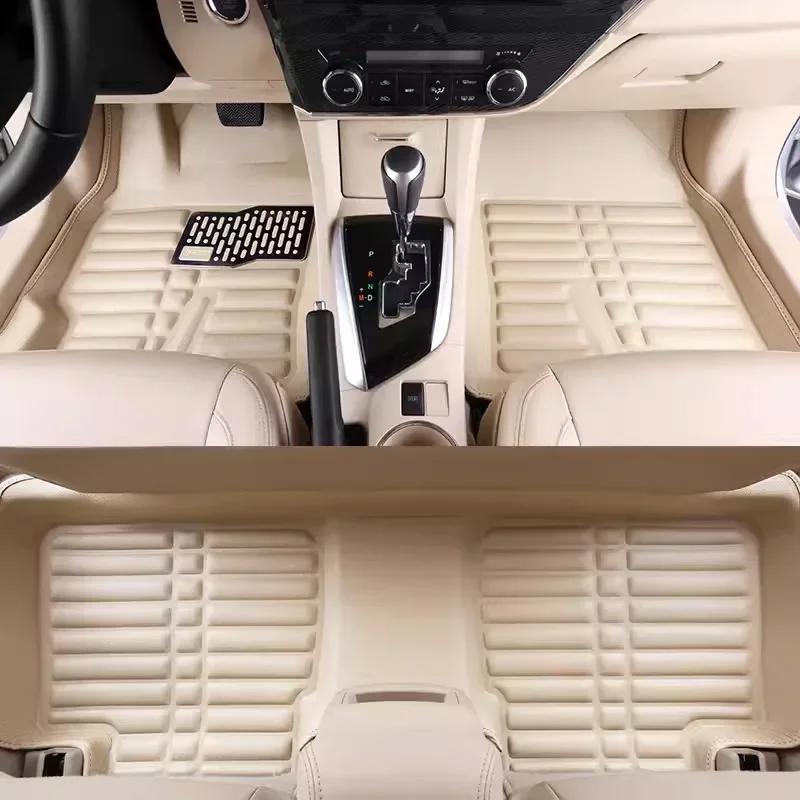 

Car LHD Floor Mats for Honda HR V 2016~ HR-V HRV RU Vezel Leather Panel Liner Carpet Foot Part Inner Rug Accessories LHD Beige