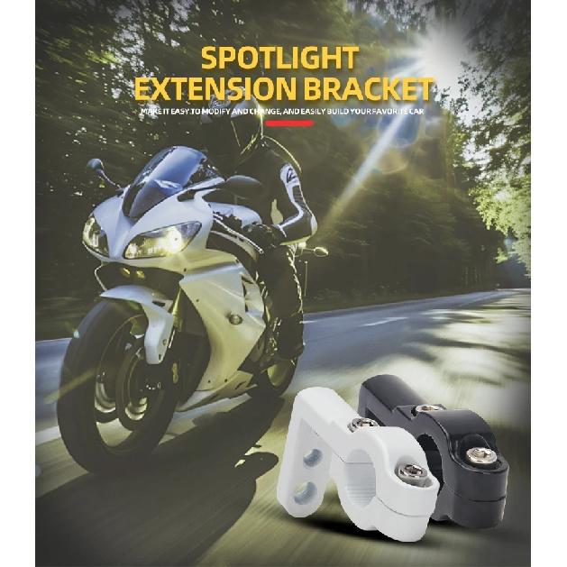 1/2pcs 3-Hole Motorcycle Handlebar Extension Bracket Universal for Truck ATV UTV Motorcycle LED Work Light Pole Installation