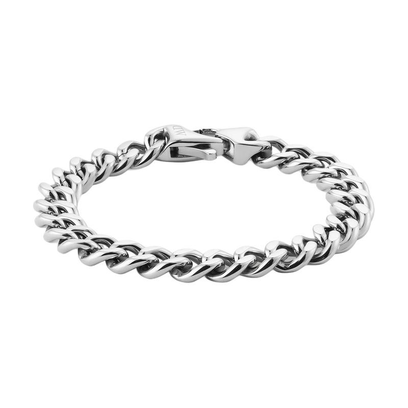 Daniel Wellington Ellipse Cuban chain series, oval design, 316L stainless steel bracelet, same style for men and women, silver DW00401666