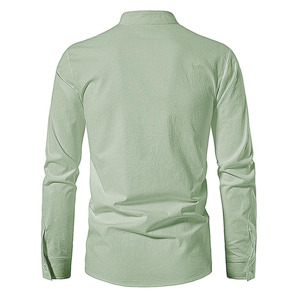 Neue männer Casual Bluse Baumwolle Leinen Hemd Tops Langarm T Shirt Frühling Herbst Schräge Knopfleiste Vintage Yoga Shirts