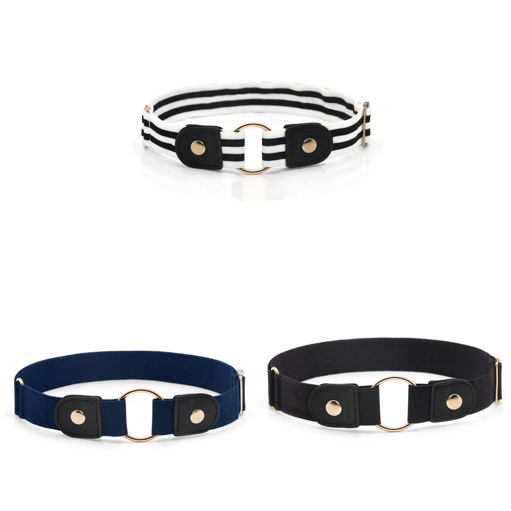 Fashionable Elastic Waist Belt For Women And Men With Metal Buckle For Casual And Office Wear