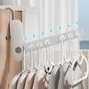 Portable Foldable Clothes Hanger with 7 Holes Multi-functional Drying Rack for Travel Hotel Business Trip Lightweight Space Saving Organizer