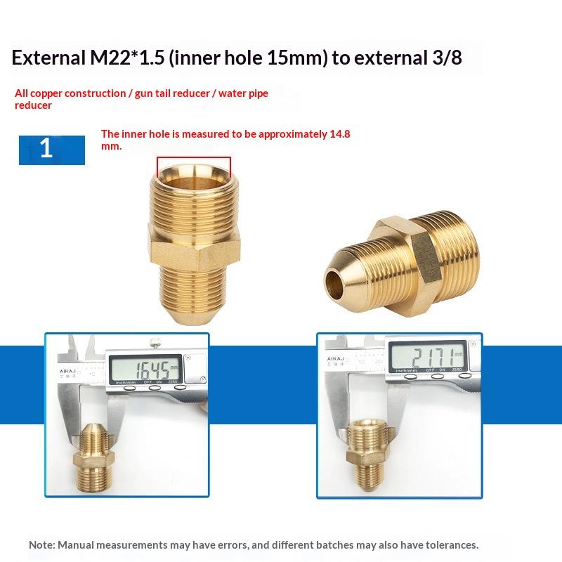 Brass Hose Barb Connector Male to Female Adapter Durable Pipe Fitting for Water Gas Air Tubing Applications