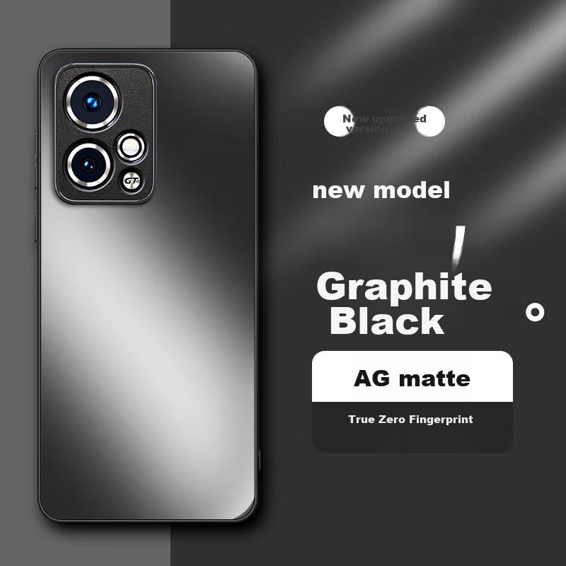 HotFire Phone Case for Honor 90 GT, Honor 90 GT Protective Cover, Frosted Full Coverage Ultra-Thin Shockproof Anti-Fingerprint Case - Graphite Black