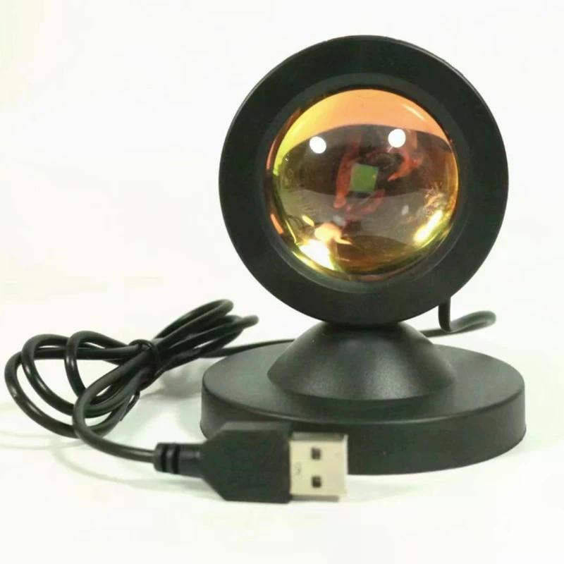 LED Usb Sunset Projector Lamp Home Decoration Portable Night Light Mood Neon Light