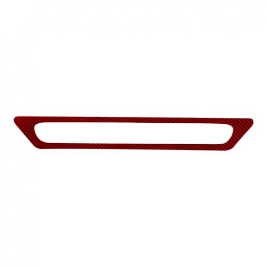 Red Carbon Fiber Interior Rear Tailgate Brake Light Cover Trim For Toyota Hilux