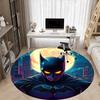 1pc Batman Moonlight Office Round Area Rug, Under Office Chairs Bedroom Living Room Home Decor, Room Deco, Available In Various Sizes