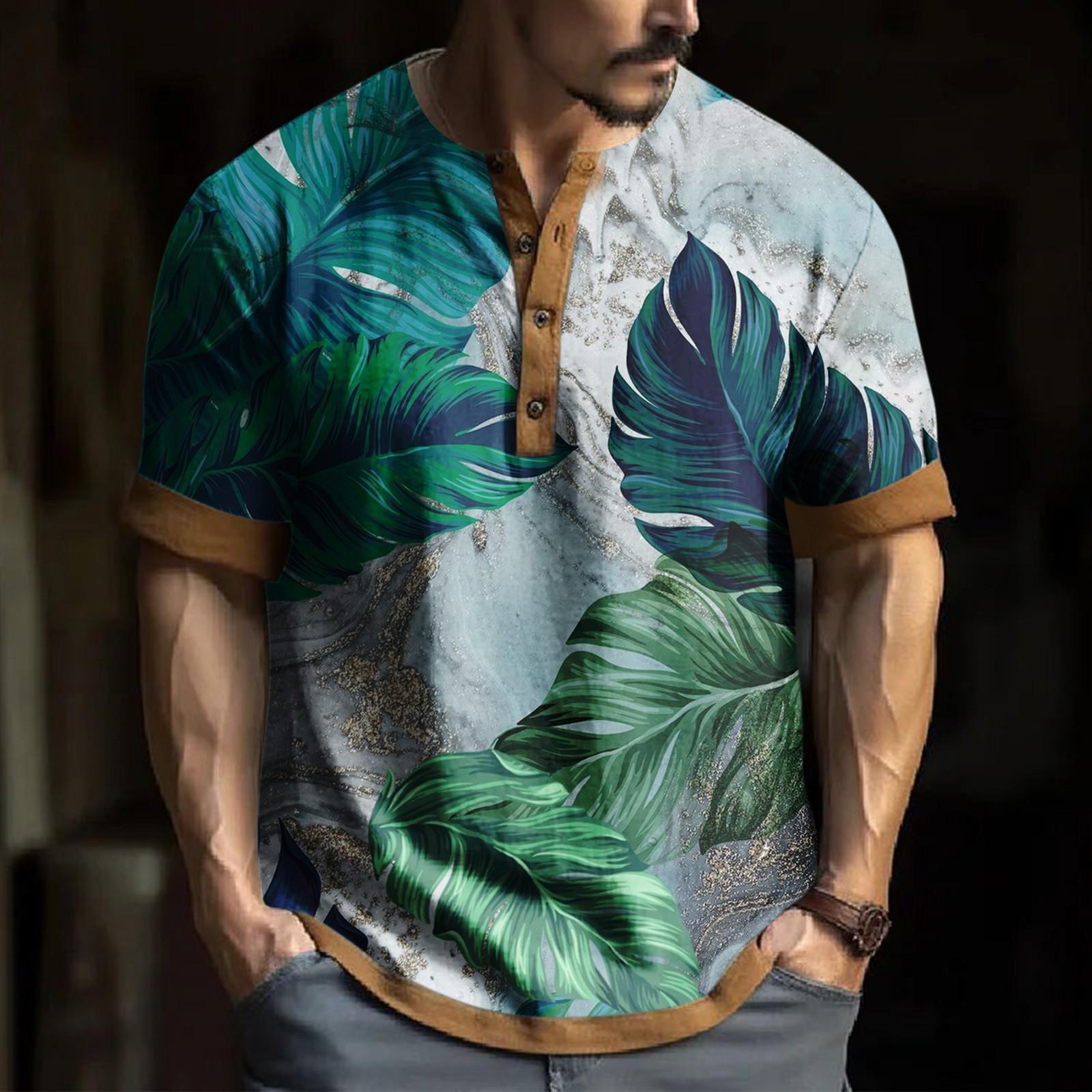 

Модна чоловіча футболка з короткими рукавами та принтом із зображенням і вишивкою, весна та літо XXL зелений