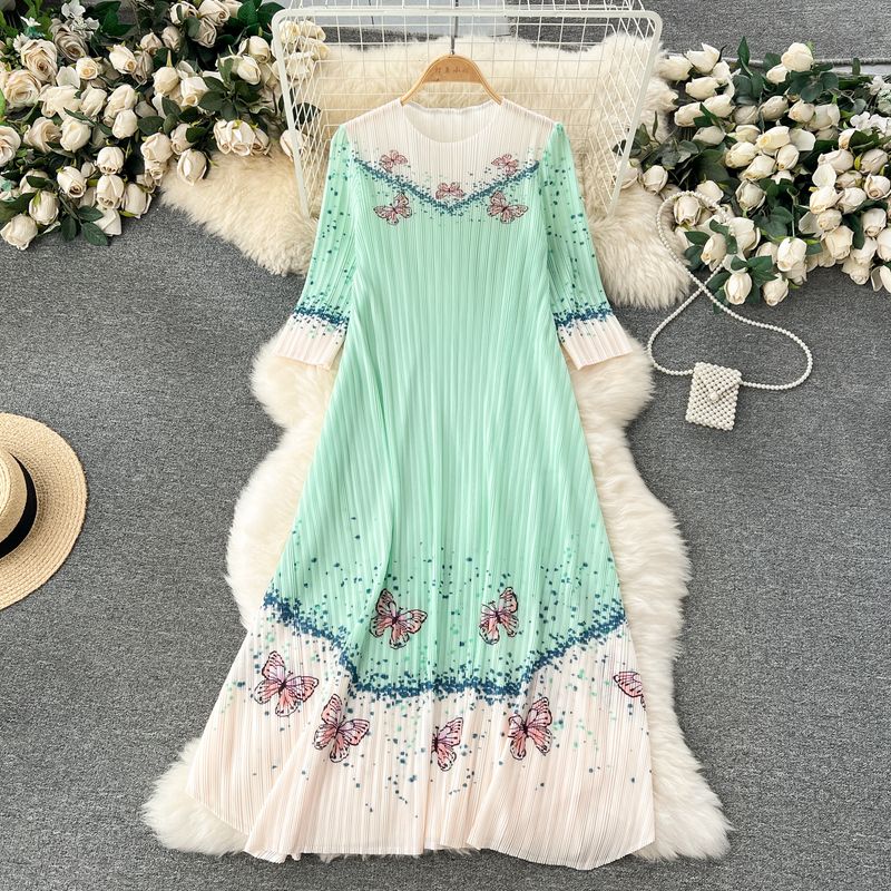 

Accessible Luxury Sanzhai Ruched Elegance Elastic Print Dress Pattern 10 All yards