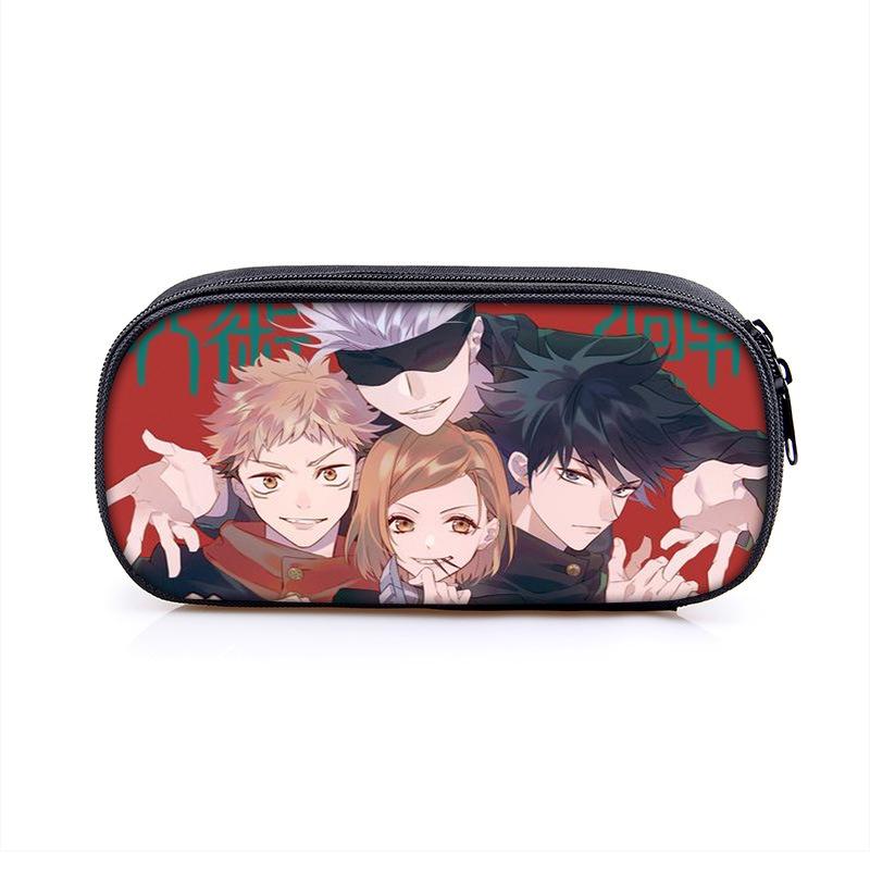 Jujutsu Kaisen Pencil Box With Large Capacity For Students And Makeup Essentials