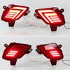 1 Pair Auto LED Rear Bumper Reflector Lights Driving Brake Warning Dynamic Turn Signal Lamps for Mazda CX5 CX-5 2012 - 2016 DC12V