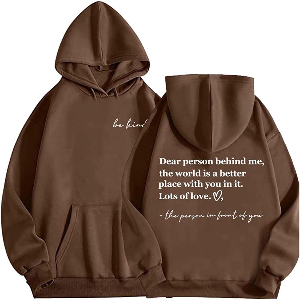 New Dear Person Behind Me Hooded Women's Sweatshirt Top Printed Sports