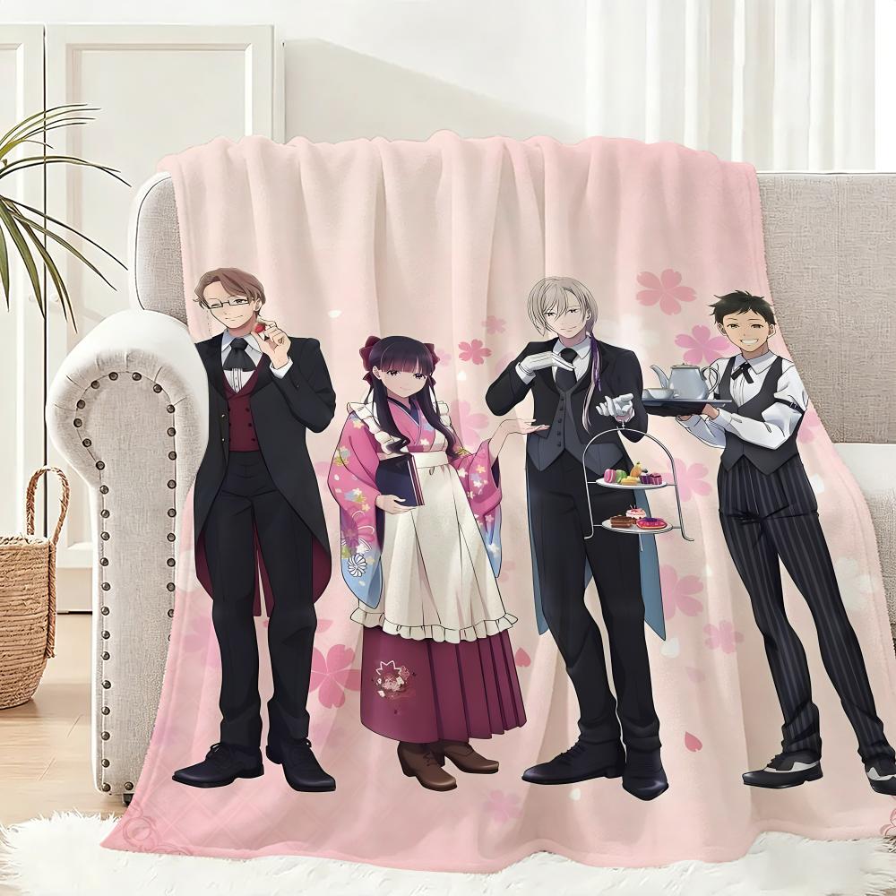 Anime My Happy Marriage Throw Lightweight 240g Flannel Blanket Soft Skin-friendly for Summer Cooling 75x90cm
