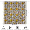 Sunflower Shower Curtainfloral Print Bathroom Decor, Waterproof Polyester Fabric For Home Use, Yellow Flowers Design Size Custom