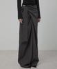 Peulleeoeob Layered Wrap Trousers (Fl-255_Charcoal)