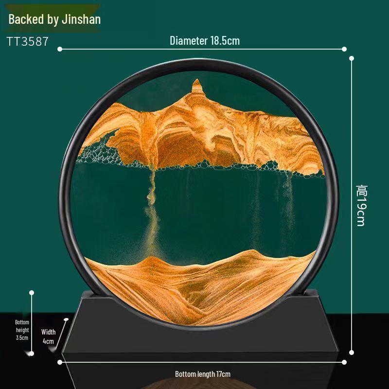 3D Quicksand Hourglass Ornament for Desktop or Wine Cabinet Decor