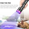 365nm UV Flashlight USB Rechargeable Aluminum Alloy Black Mirror Purple Light Curing Cat Tinea Pet Urine Stain Leakage Detection