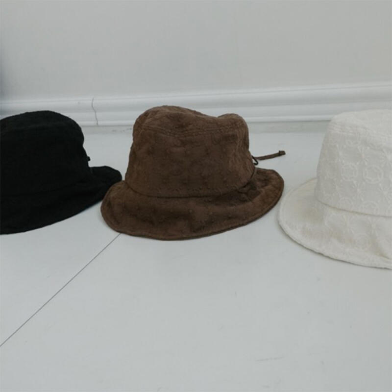 Женская хлопковая шляпа-ведро FW C8517_Black