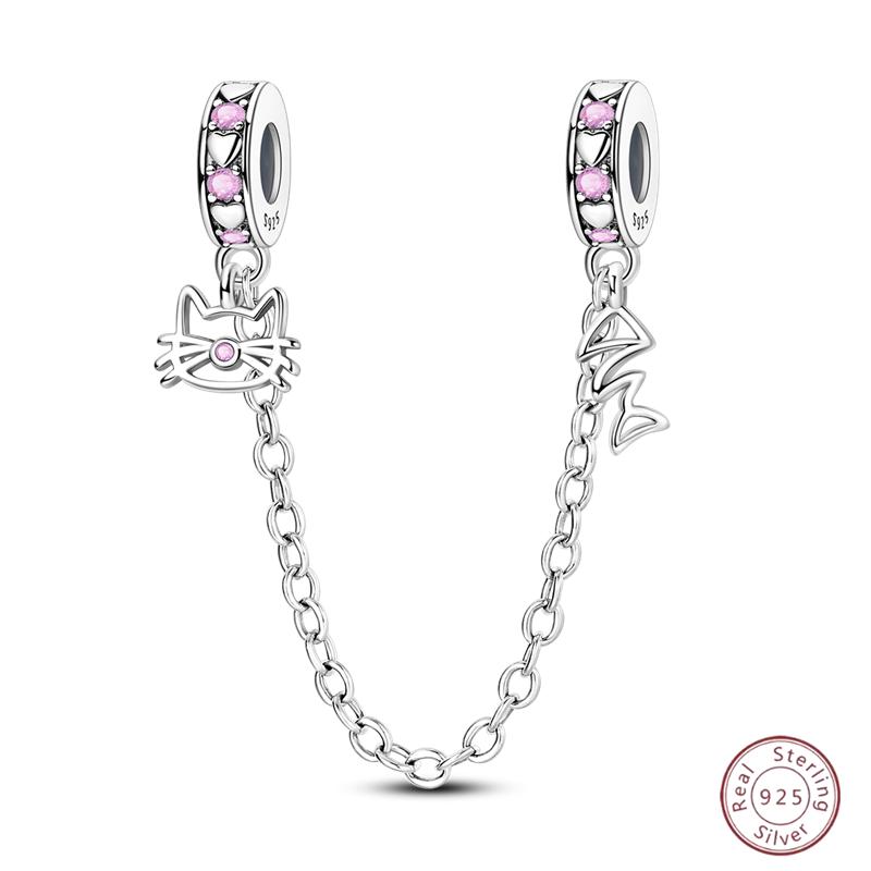 Copper Safety Chain Rainbow Flower Inlaid Zirconia Beads Suitable For Original Bracelet Bracelet Diy Jewelry