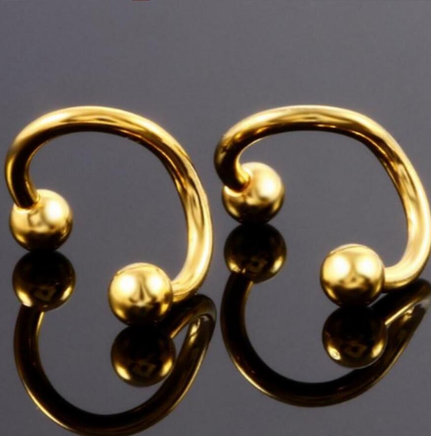 Edelstahlring S-förmiger SBR Spiralnagel Ohrring Augenbrauen Nasenring