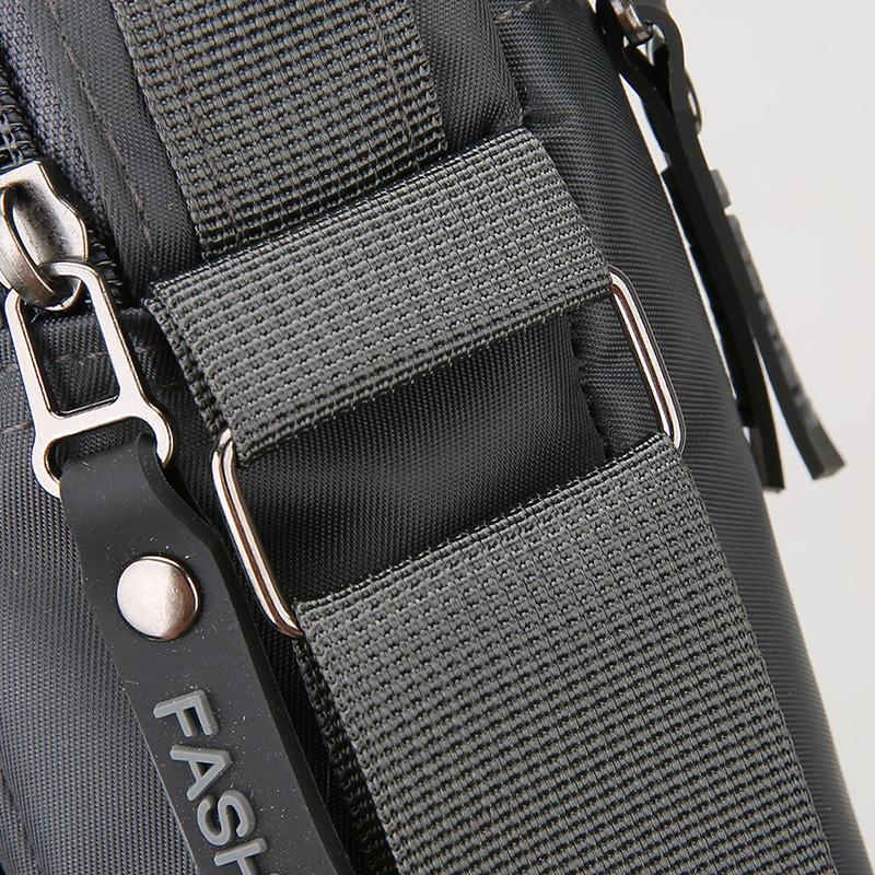 Men's Multifunctional Shoulder Bag Water-Resistant Briefcase Durable Oxford Cloth Business Tote with Multiple Compartments