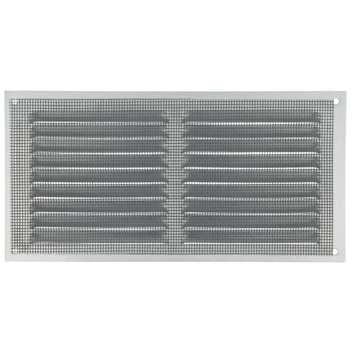AMIG | Grille d'aération avec moustiquaire 3 | 100 x 200 mm | Aluminium | Blanc